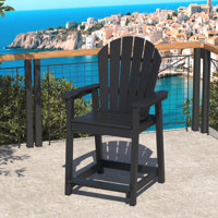 Hdpe Outdoor Adirondack Bar Chair by Latitude Run