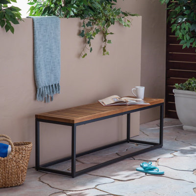 Outdoor Bench, 2-Person Garden Bench by Latitude Run