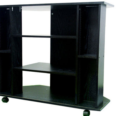 Black 35" X 30" Wooden Tv Stand - Corner Space Saver For Displays Stand, Saving by Latitude Run