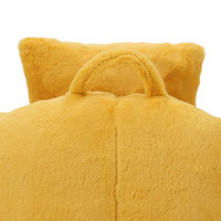 Giant Bean Bag Chair withFootstool, Oversized Bean Bag for Adults and Kids, Faux Fur Large Chair with Filler, Stuffed Big Accent Sofa, Floor Sofa by Latitude Run