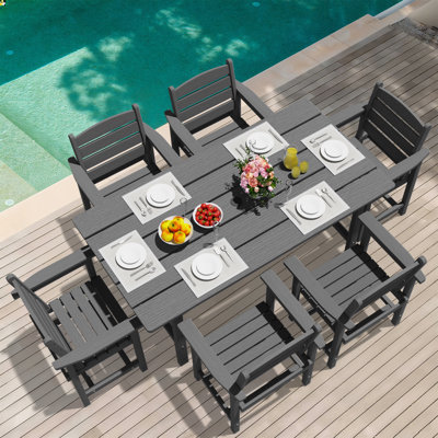 All-Weather Outdoor Patio Dining Set (7-Piece) by Red Barrel Studio