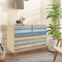 Sideboard Buffet Cabinet with Storage Beach Wood Textures Wooden Planks wood grain texture coastal with 2 Doors for Living Room and Kitchen by East Urban Home