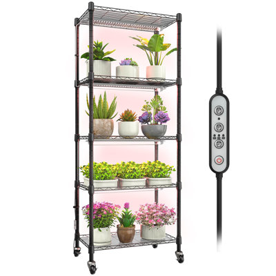 5-Tier Metal Plant Stand With 4-Pack 72W Full Spectrum Grow Lights by Orren Ellis