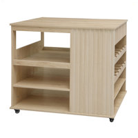 Kitchen Island Cart,Rolling Serving Utility Trolley Cart by Ophelia & Co.