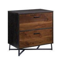Lateral File, Dark Walnut Finish by Ophelia & Co.