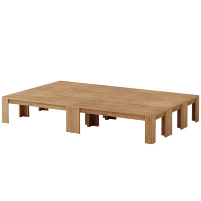 78.7 Inches Sets Of 6 Extra Long Executive Computer Desk 2 People, Large Two Person Conference Table Thickened Tabletop / Dual Workstation For Home O by Latitude Run