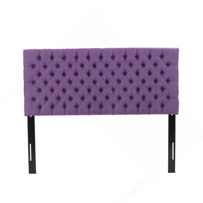 Tufted Upholstered Bed Headboard In Modern Button Design, Adjustable Solid Wood Head Board, Solid Wood Head Board With Durable Metal Legs In Bedroom by Latitude Run