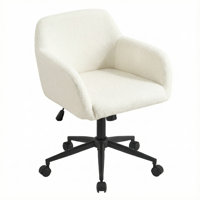 Teddy Fabric Home Office Chair, Adjustable Height, 360° Swivel by Ebern Designs