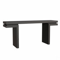 66" Extra Wide Real Wood Veneered Console Table, Minimalist Sofa Table Behind Couch by Latitude Run