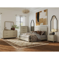 Croskey 5-Piece Bedroom Set With Panel Bed And Two Nightstands In Light Gray by Latitude Run