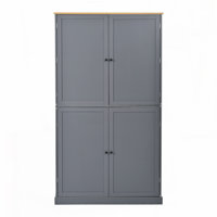 Kitchen Pantry Large Cupboard Storage Cabinet with 2 Drawers, 2 Adjustable Shelves, 8 Door Shelves for Kitchen, Dining Room by Latitude Run