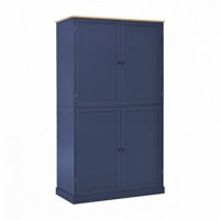 Kitchen Pantry Large Cupboard Storage Cabinet with 2 Drawers, 2 Adjustable Shelves, 8 Door Shelves for Kitchen, Dining Room by Latitude Run
