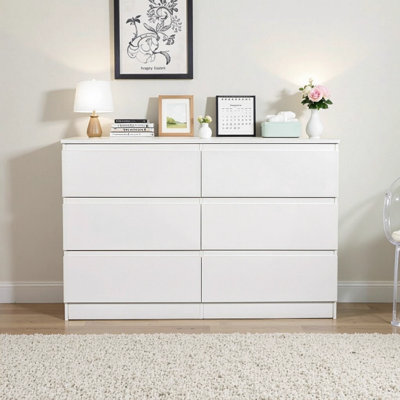 6 Drawer Dresser: Modern Wood Storage Cabinet for Bedroom, Living Room & Entryway by Latitude Run