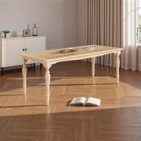 Vintage Traditional 82.7Inch Extendable Dining Table With 23.6Inch Removable Leaf by Ophelia & Co.