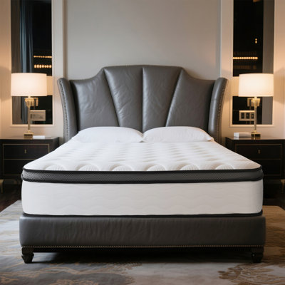 12" Queen Luxury Hybrid Mattress - Side Sleeper & Pressure Relief, Breathable & Hypoallergenic, Low Motion Transfer, Medium Mattress In A Box by Alwyn Home