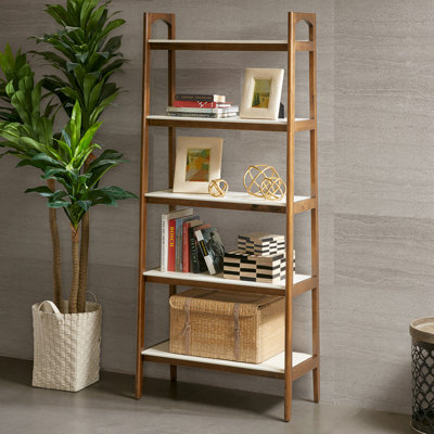 Modern Shelf Bookcase Furniture Unit With Multiple Storage Compartments