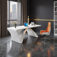 Simple and modern lacquered desk by Orren Ellis