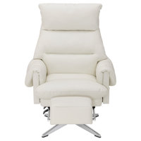 Reclining Facial Beauty Chair with 360°Swivel and Adjustable Footrest, Faux Leather by Latitude Run