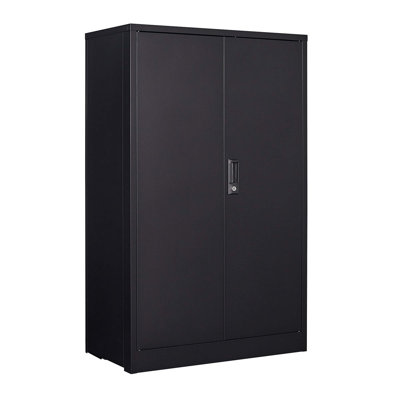 Metal Storage Cabinet With Locking Doors And Adjustable Shelf, Folding Filing Storage Cabinet , Folding Storage Locker Cabinet For Home Office,School by Ebern Designs