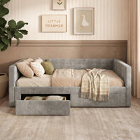 Upholstered Extendable Daybed With Trundle And Drawers by Latitude Run
