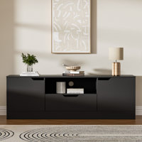 Tv Stand For 55/60/65 Inch Tv, Entertainment Center With 2 Doors & Drawer, Media Tv Console Table With Storage Cabinet For Living Room, Bedroom by Ivy Bronx
