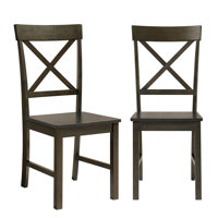 Solid Wood Side Chair Dining Chair (set Of 2) by Ophelia & Co.