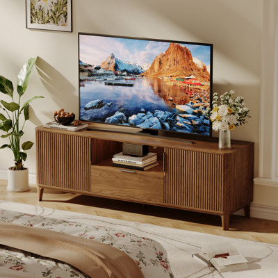 Modern 59"W Tv Stand With Storage And Shelves To Fit Up To 65" Tvs