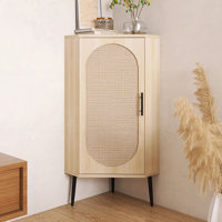Corner Floor Accent Cabinet With Door by Bay Isle Home