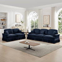 2 Piece Modular Living Room Sofa Set, 3 Seater Sofa and 2-Seat Loveseat by Red Barrel Studio