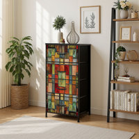 4 Drawer Vertical Storage Dresser with Fabric Pull Drawers by Dakota Fields