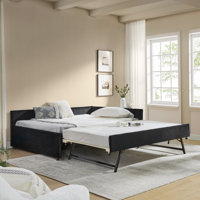 Upholstered Tufted Daybed with Trundle by Latitude Run
