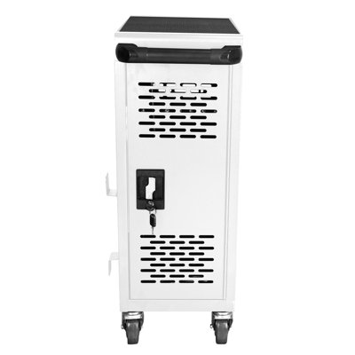 16-Compartment Removable Locking Charging Cabinet For Laptop, Chromebook-White by Wrought Studio