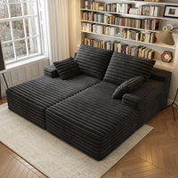 80"Upholstered Sleeper Sofa Bed With Dual Mattress by Mercer41