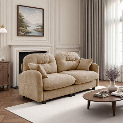 Loveseat Cloud Modular Sectional Couches, Chenille Fabric, Ergonomic Design, High-density Foam High Quality Wooden Base, Fits Bedrooms, Living Rooms, by Ebern Designs