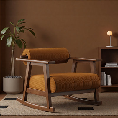 Wabi-sabi Style Retro Single Rocking Chair.