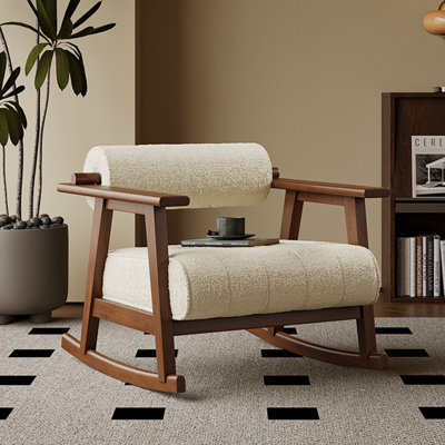 Wabi-sabi Style Retro Single Rocking Chair. by Orren Ellis