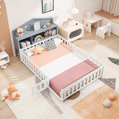 Headboards For Full-Size Montessori Floor Bed White,Freely Collocation by Wrought Studio