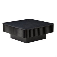 35.43 Inch Handcraft Drum Coffee Table Square Coffee Table by Corrigan Studio