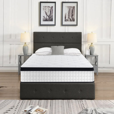 12" Hybrid Mattress Certipur-US Certified Memory Foam, Individual Pocket Springs, Cooling Breathable Cover, Medium Plush Feel, Motion Isolation, Bed I by Ebern Designs
