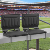Stadium Seats With Supported Back & Cushioned Surface, Foldable Portable Comfort Bleacher Seats With Shoulder Strap & Carrying Handle, Designed For Sp