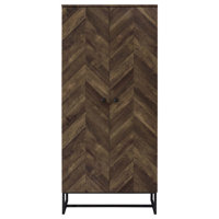 Rustic and Gunmetal Accent Cabinet by 17 Stories
