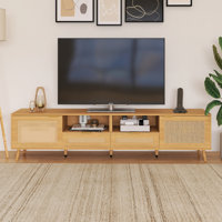 Solid Wood Legs Modern TV Stand Fits Tvs Up To 70 To 79 In. by George Oliver