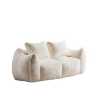 Ultra Soft and Cozy Giant Bean Bag Couch for Adults, Ideal for Relaxing with Family, Friends or Pets in Indoor Spaces by Wrought Studio