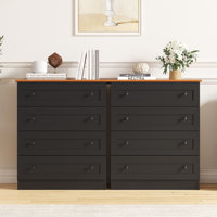 4 Drawer Dresser, White Dresser Modern Storage Chest Of Drawers, Farmhouse Storage Cabinet Organizer With 4 Drawers For Living Room, Entryway, Hallway by Gracie Oaks