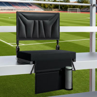 Metal Stadium Seats Featuring Back Support And Cushioning – Portable Fold-Up Comfort Bleacher Seats With Shoulder Strap, Storage Pocket, Handheld Hand