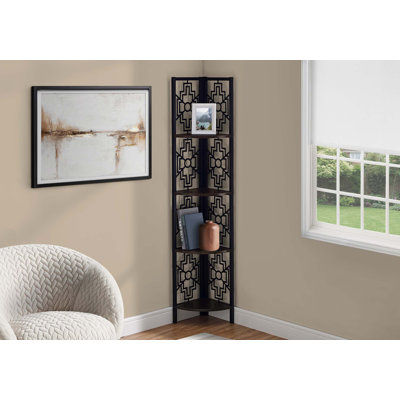 Bookshelf, Bookcase, Etagere, Corner, 4 Tier, 62"h, Office, Bedroom by Latitude Run