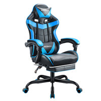 Adjustable Reclining Ergonomic Faux Leather Swiveling Pc & Racing Game Chair With Footrest by Wrought Studio