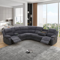 Breathable Living Room 3-Piece Recliner Sofa Set by Latitude Run