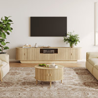Fluted Tv Stand And Coffee Table Set by Winston Porter