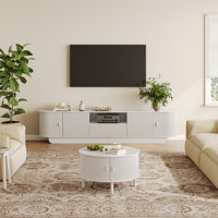 Fluted Tv Stand And Coffee Table Set by Winston Porter